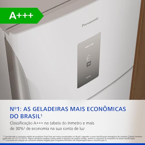 Panasonic Geladeira Panasonic Duplex Frost Free 435L A+++ Branca – NR-BT56PD4W 220v