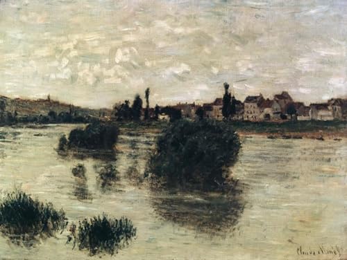 Tableau toile Monet de haute précision affiche d'art La Seine à Lavacourt