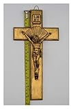 Materiale: resina YUNGYE Cattolica Resina Gesù Cristo sulla Croce Parete Crocifisso casa Cappella Decorazione 10,5 Pollici Finitura Anticata (Cross Size : 10.5 Inches)