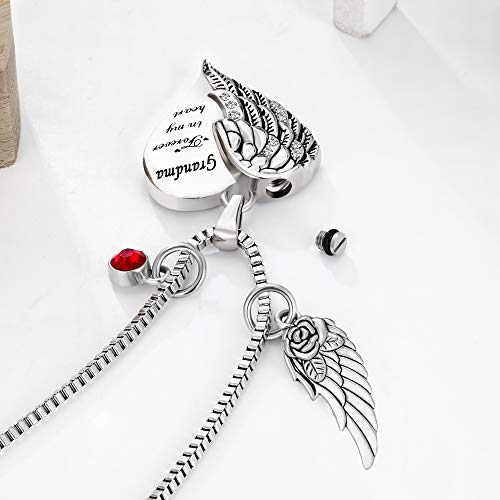 Forever in my heart with 12 Birthstones Cremation Jewelry Keepsake Memorial Urn Necklace3