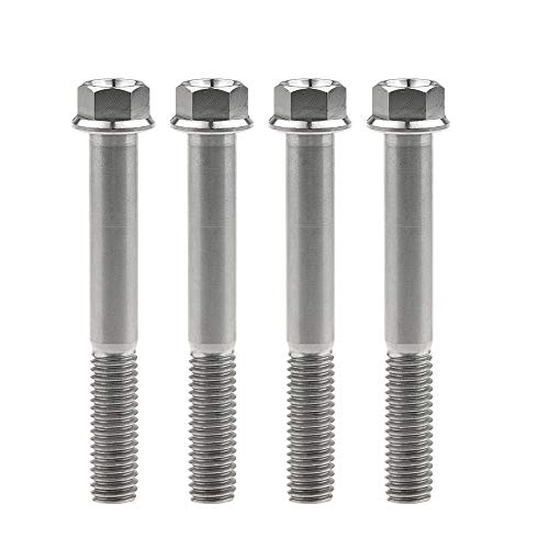 Tornillos hexagonales de titanio M8 x 65 mm de alta resistencia y acabado natural para motor