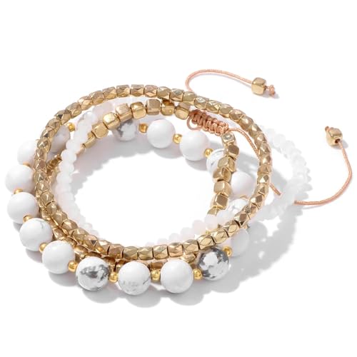 Bracelet en perles naturelles quartz rose et turquoise, cadeau idéal pour célébrer un lien unique