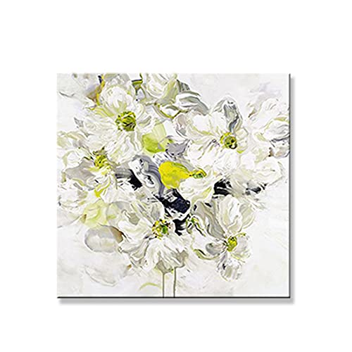 Toile orchidée blanche tableau salon moderne 70x70cm