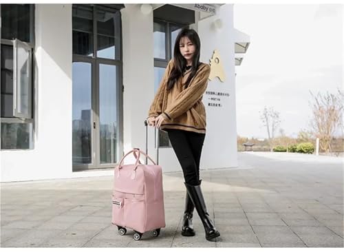 Rolling Duffel Bag with Wheels Waterproof Duffel Portable Travel Suitcase Unisex Expandable Folding Luggage Bags with Wheel(Grey)3