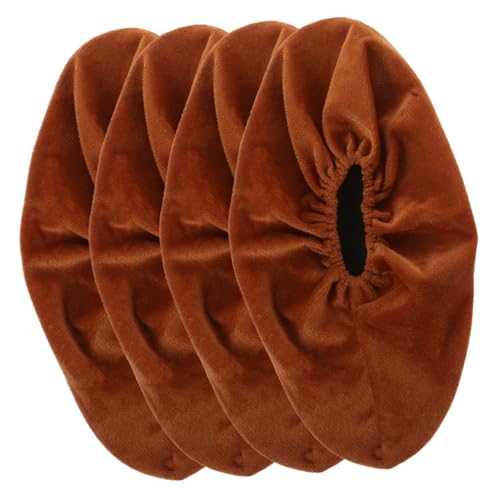 OSOLADY 2 Pairs Non-Slip Velvet Shoe Covers for Bowling Washable Reusable Booties for Indoor