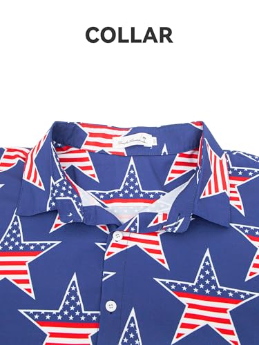 Image of Yoimira Hawaiian Shirts for Men, Print Mens Casual Short Sleeve Button Down Shirts Floral Aloha Beach Shirt