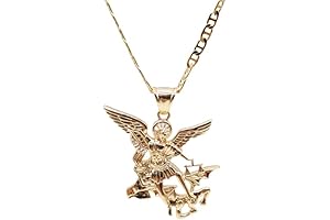 Medalla de San Miguel Arcángel, Chapada en Oro - Proteccion Angel