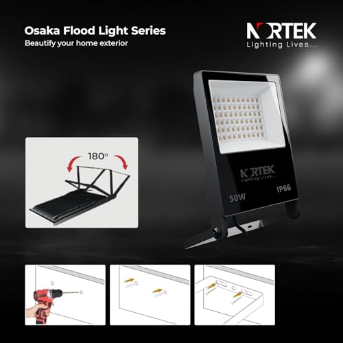 Image of Nortek Osaka 100W Led Flood Light Outdoor Lights Waterproof, High Intensity Led Light Solution with IP66 Protection BIS Approved Led Focus Light (Blue)