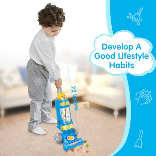Image of FS Kids Vacuum Toys with Lights & Sounds, Toddler Vacuum with Ball-Popping Action, Pretend Play Vacuum for Toddlers 18 Months and Up, Toy Vacuum Cleaner for Toddlers 3-5 Boys Girls Gift