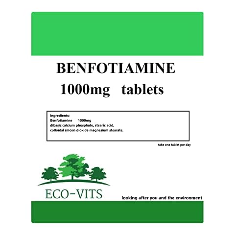 MAX Strength BENFOTIAMINE 1000mg (120 Tablets) Blood Sugar Fat Soluble B1 Cover