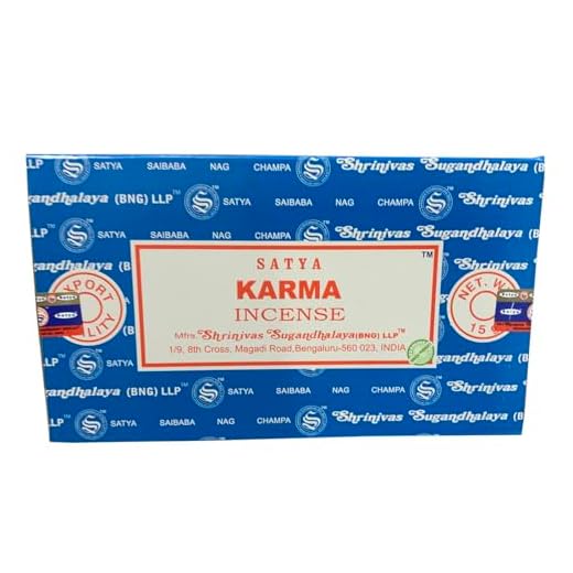 Satya Karma - Varillas de incienso, aroma equilibrado para destino y claridad de camino de vida, 240 varillas (12 x 20)