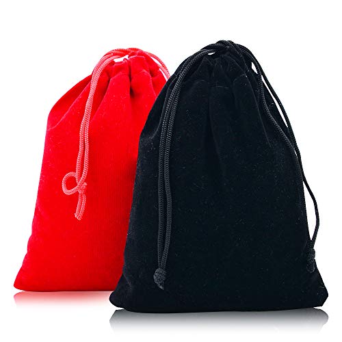 YFZYT 10 Piezas Bolsas de Terciopelo de Color Sólido Elegante, Bolsa de Joyas, Bolsillo de Caramelo, Elegante Bolsa de Embalaje para la Fiesta de Bodas - 13 * 18 cm, Mezcla de Colores Cover