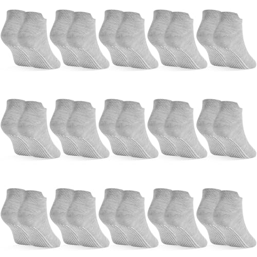 Image of HYCLES Toddler Girl Socks, 12 Pairs Non Slip Ankle Toddler Socks for 1-7 Years Baby Girls Kids