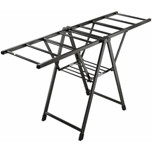 Étendoir à linge pliable portable avec support de linge réglable - 2