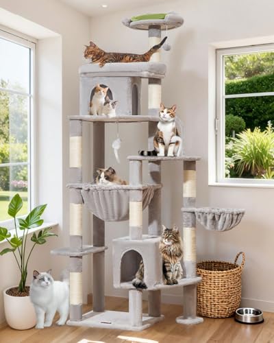 Taoqimiao 83In Heavy Duty Cat Tree, Suitable 20lb+ Large Cats, XXL-Cat Tower for Indoor Cats Large...