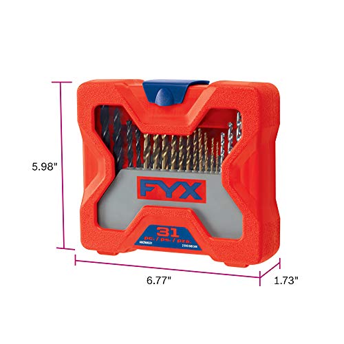 Fyx Household Drill And Drive Mixed Set For Wood, Metal And Masonry (31 Pcs) #TOP2
