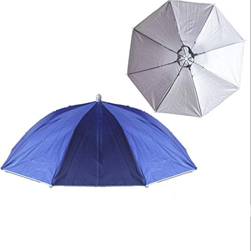 Elastic Band Fishing Umbrella Hat (Dark Blue) - Image 4