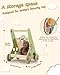 Wooden Baby Walker with Wheels, Push Walker for Baby Boy 12 Months, Baby Activity Center Sit to Stand Walker Small Size