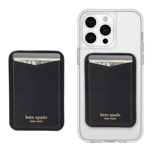 Image of kate spade new york Magnetic Wallet /Card Holder - Compatible with MagSafe Phones and Cases - Black