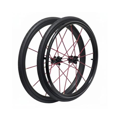 APSEQR 24" Sports Wheelchair Rear Wheels (2pcs, Red)