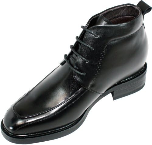 Calden Men's Invisible Height Increasing Elevator Shoes - Black Leather Lace-up Dress Formal Ankle Boots - 3 Inches Taller - K28801 - Size 11 D(M) US Review | Image 1