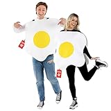 Fun Shack Disfraz Huevo Frito Adulto, Comida y Emoji para Carnaval y Halloween, Talla única