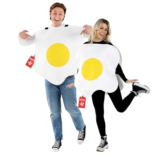Fun Shack Disfraz Huevo Frito Adulto, Comida y Emoji para Carnaval y Halloween, Talla única