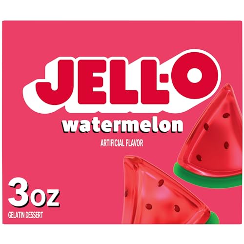 Image of Jell-O Gelatin Dessert Mix, Watermelon Flavor, Classic Fruit Gelatin for Easy Desserts, Snacks & Party Recipes, 3 oz (Pack of 12)