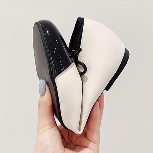 HuangTaiJi Qing Women's Cute Bow-Knot Ballet Flats Round Toe Flat Shoes Comfortable Dress Shoes Slip On Loafers Dressy Office Shoes3