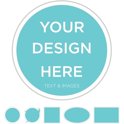 Custom Vinyl Stickers for Business Logo | Make Your Own Personalized Label Decals | Waterproof UV Protected & Laminated | Individually Cut 25-1000 Packs | 2" to 5" Sizes | Dishwasher & Microwave Safe