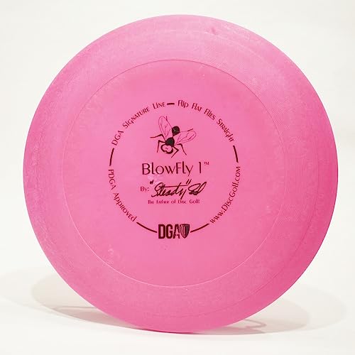 Dga Blowfly I (Signature Line) Gummy/Flexible Putter & Approach Golf Disc, Pick Weight/Color [Stamp & Exact Color May Vary] Pink 170-172 Grams #TOP1