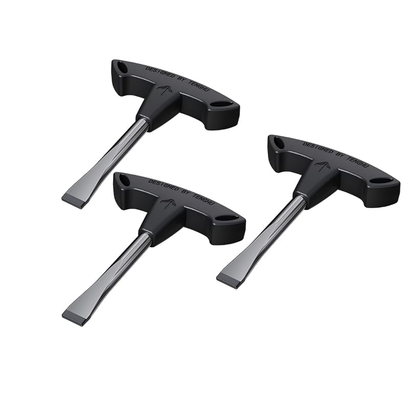 T Handle Flat Head Screwdriver, T Handle Flathead Screw Drivers Assembly Tool for Slotted Screw Used on Quick Release Plate or Camera Tripod Monopod Small Flat Head Screwdriver