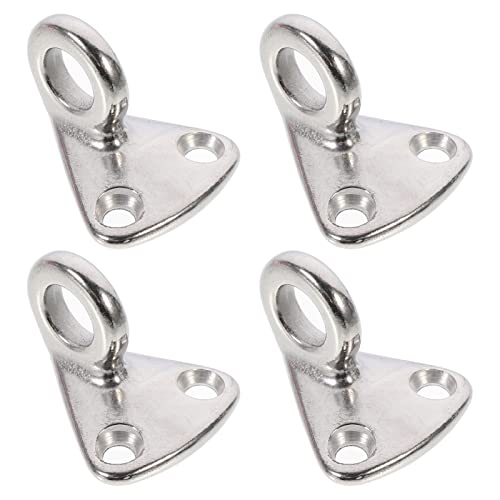 ABOOFAN 4pcs Stainless Circle Hooks Boat Hooks for Easy Installation and Wear Resistant Design for Organizing Mud Boards Your Yacht