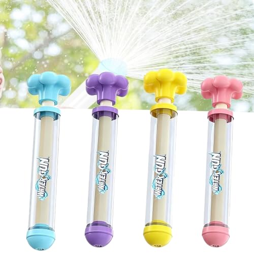 MUVZKQIAN 4PCS Firework Water Gun-Water Firework Spray Toy for Kids Adults Fireworks Water Gun High Pressure Pull-Out Water Squirter Outdoor Pool Beach Garden Party Water Toys