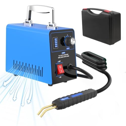Soudeuse plastique 15-80W réglable, 600 clous de soudure Soudeur manuel Réparation automobile Kit de soudure plastique réparation pare-chocs, chauffe...