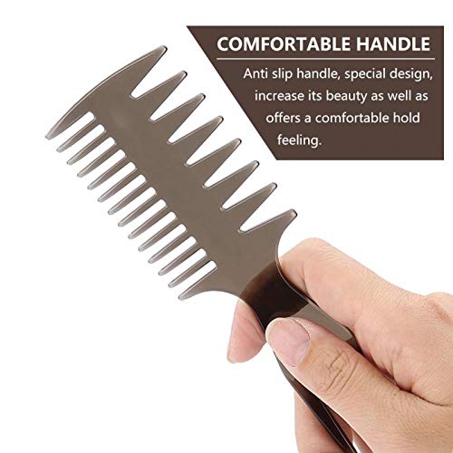 Men Styling Comb, Wide Tooth Comb, Professional Hair Comb Styling Men Wide Teeth Oil Head Comb Barber Hairstylist Comb Hairdressing Tool For Salon And Home Use(#2) #TOP6