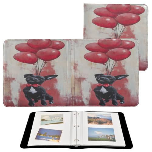 Álbum de Fotos Autoadhesivo DIY Scrapbook Álbum de San Valentín Perro Suave Carpeta de 3 Anillos Libro de Fotos 40 Páginas 8x10 para Memorias miniatura 2