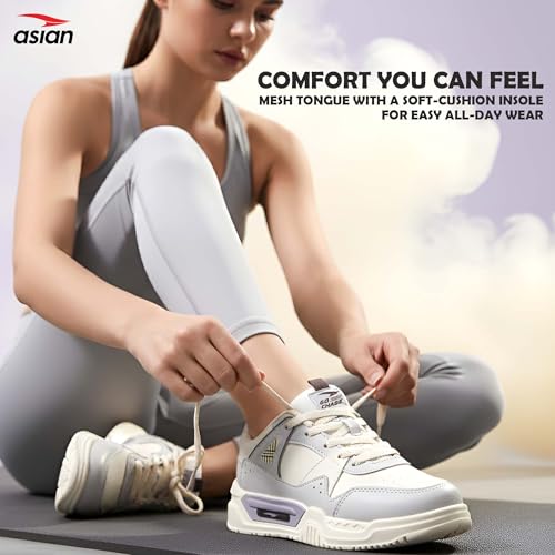 Image of ASIAN Stella-01 Women's Stylish Sneakers for Girls | Lightweight, Cushioned & Durable Casual Shoes with Soft Insole, Grip Sole & Trendy Look