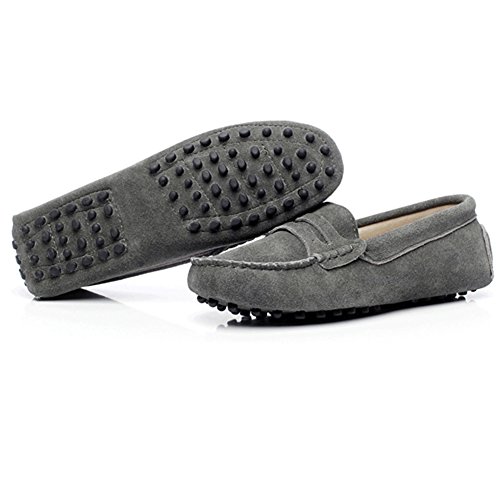 Image of ANUFER Women's Classic Suede Penny Loafers Comfort Handmade Slipper Moccasins