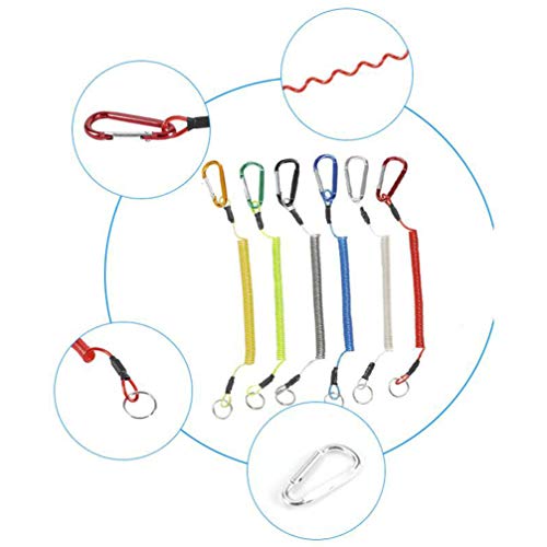 Valicclud 6 peças de cordões de pesca resistentes de TPU (Poliuretano Termoplástico) de aço inoxidáv