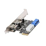 KOOBOOK 1Pcs PCI-E to USB 3.0 Expansion Card with USB 3.0 Dual Ports 20-pin Front Interface Connector for Windows Xp/Vista/7/8