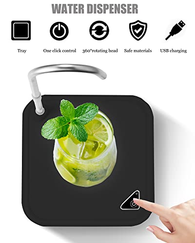 Water Dispenser Countertop 2In1 Portable Electric Water Bottle Dispenser Pump For 5 Gallon & Universal Bottles Usb Rechargeable Table Water Dispenser For Home Office (Water Dispenser) #TOP6