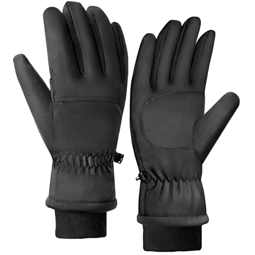 Waterproof Winter Gloves for Men Warm Ant-Slip Touchscreen Ski Snow Cycling Running Cold Weather Long Fleece Lining