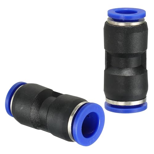 Conectores neumáticos de unión recta 12x10mm de plástico rápido PATIKIL pasatubos 4