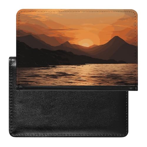 Porte-passeport imperméable motif montagne pour voyage