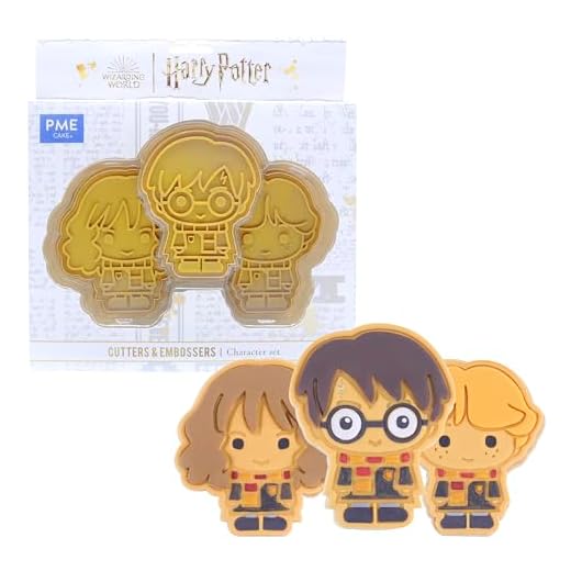 PME Harry Potter Cortador y Marcador de Galletas, Harry, Ron & Hermione