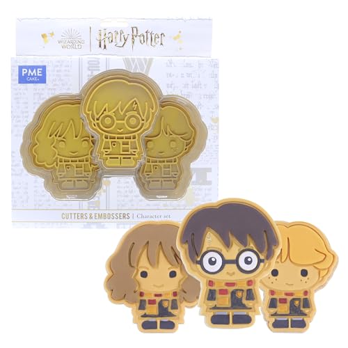 PME Harry Potter Cortador y Marcador de Galletas, Harry, Ron & Hermione