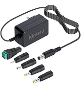 Kimaru 24V 1A Power Adapter for LED Light Strip, Routers, Modems, CCTV Camera, CD Player, Securit...