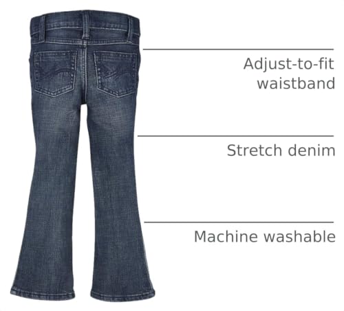 Wrangler Girls' Stretch Boot Cut Jean, Mid Blue, 6X Slim - image 4