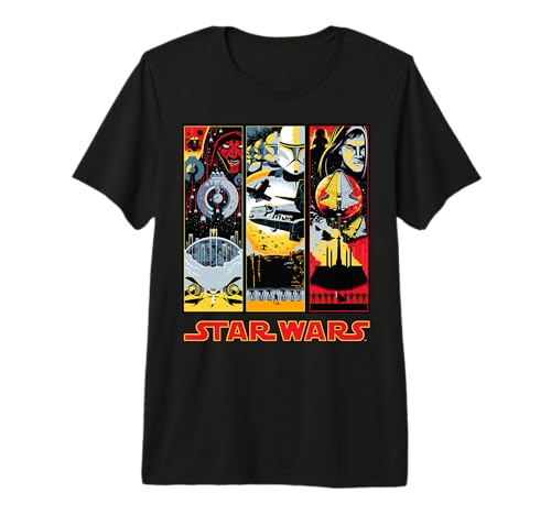 T-shirt Star Wars Villain Panel Lineup pour fan de science-fiction